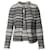 IRO Zlata Striped Tweed Jacket in Black and White Cotton Python print  ref.861755