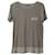 Acne Studios Gestreiftes T-Shirt aus Baumwolle mit braunem Print  ref.861766