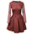 Maje Royani Jacquard Dress in Red Polyester  ref.861780
