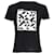 T-shirt Saint Laurent con stampa geometrica in cotone bianco e nero  ref.861840