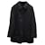 Abrigo de botonadura simple Burberry en lana negra Negro  ref.861843