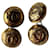 Chanel Abotoaduras Dourado Metal