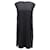 Theory - Robe mi-longue fourreau sans manches avec passepoil blanc en acétate noir Acetate Fibre de cellulose  ref.862100