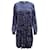 Diane Von Furstenberg Abito con stampa floreale Meadow in seta blu  ref.862102