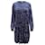 Diane Von Furstenberg Meadow Floral Print Dress in Blue Silk  ref.862102