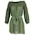Temperley London Smocked Mini Dress in Green Silk  ref.862105
