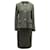 Max Mara Tweed Blazer à un bouton et jupe droite en laine multicolore  ref.862167