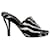 Sandália Bottega Veneta com estampa de zebra em sintético preto e branco  ref.862173