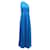 Diane Von Furstenberg Ophelia Gerafftes Seidenkleid aus Blauer Seide  ref.862182