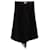 Balenciaga Asymmetrischer Midirock mit Fransen aus schwarzer Wolle  ref.862208