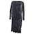 Lanvin Velvet Long Sleeve Draped Dress in Black Viscose  ref.862233