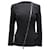 Alexander McQueen Jacke mit asymmetrischem Reißverschluss aus schwarzer Wolle  ref.862263