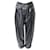 Calças cintura baixa Balmain Paperbag em couro sintético preto Leatherette  ref.862270