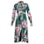 Diane Von Furstenberg Diane Von Furstenburg Quincy Von Printed Midi Wrap Dress in Green Silk  ref.862326
