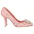 Dolce & Gabbana Bellucci Spitzenpumps aus rosa Baumwolle Pink  ref.862327