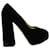 Zapatos de tacón con plataforma Charlotte Olympia en terciopelo negro  ref.862367