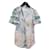 Blusa de algodão com babados e estampa floral multicolor Chanel Multicor  ref.862416
