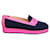 Autre Marque Mysuelly moccasins new condition p 37 Pink Navy blue Leather Straw  ref.862508