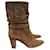 MANOLO BLAHNIK  Ankle boots T.EU 38 Suede Camel  ref.862576