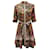 Autre Marque Vestido Saloni Tyra con borde batik en seda multicolor  ref.862660