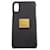 Saint Laurent Fingerring iPhone XS Hülle aus schwarzem Leder  ref.862662