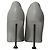 Victoria Beckham V-Front Booties aus weißem Lammleder - Ansicht 3