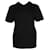 Bottega Veneta T-shirt à manches courtes et col en V en coton noir  ref.863366