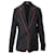 Stella Mc Cartney Stella McCartney Contrast Piping Blazer Jacket in Black Silk  ref.863374