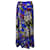 Diane Von Furstenberg Maxi-Wickelrock mit Blumenmuster aus blauer Seide  ref.863383