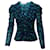 Diane Von Furstenberg Gladys Leopard Print Top in Blue Nylon  ref.863395