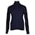 Maglione con collo a lupetto e zip frontale Ralph Lauren in cashmere blu navy Cachemire Lana  ref.863423