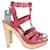 Michael Kors Platform Gladiator Sandals in Red Leather  ref.863446