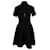 Victoria Beckham Kleid mit Stehkragen aus schwarzer Viskose Zellulosefaser  ref.863454