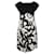 Diane Von Furstenberg Kurzärmliges, abstraktes Kleid aus schwarzer Seide  ref.863455