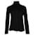 'S Max Mara Zipped Mock Neck Sweater in Black Lana Vergine Wool  ref.863456