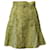 Autre Marque Emilia Wickstead Snakeskin Print Midi Flared Skirt in Yellow Print Linen  ref.863457