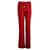 Dolce & Gabbana Pantalón Recto Con Cordón En Viscosa Roja Fibra de celulosa  ref.863499