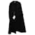 Gabardina de lana negra forrada con botonadura de Alberta Ferretti Negro  ref.863545