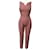 Autre Marque Emilia Wickstead Sweetheart Low Back Jumpsuit in Pink Crepe Polyester  ref.863552