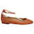 Polo Ralph Lauren Ankle Strap Ballerina Flats in Ochre Leather Brown Red  ref.863578