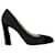 Zapatos de tacón con punta cuadrada en dos tonos de Prada en ante gris Suecia  ref.863581