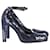 Zapatos de tacón con tira al tobillo en lentejuelas azules de Miu Miu  ref.863589