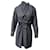 Isabel Marant Etoile Valentine Drapiertes kariertes Kleid aus dunkelgrauer Wolle  ref.863600