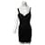 Dolce & Gabbana Mini abito plissè senza maniche in seta nera nera Nero  ref.863601