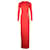 Emilio Pucci Maxi abito con maglie di catena laterali in viscosa color corallo Fibra di cellulosa  ref.863619