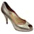 Miss Dior silver peeptoe heels Silvery Leather  ref.863646