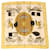 Hermès HERMES CARRE 90 LES VOITURES A TRANSFORMATION Pañuelo Silk Gold White Auth ar9098 Blanco Dorado Seda  ref.863785