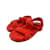 FENDI Sandales T.UE 41.5 shearling Rouge  ref.863960