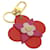LOUIS VUITTON Illustritotem Flower Charm Cuir Rouge M78615 Auth LV 38850  ref.864500