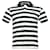 Balmain Striped Polo Shirt in Blue and White Cotton  ref.864746